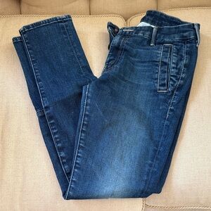Mother Dark Wash Straight Leg Jeans